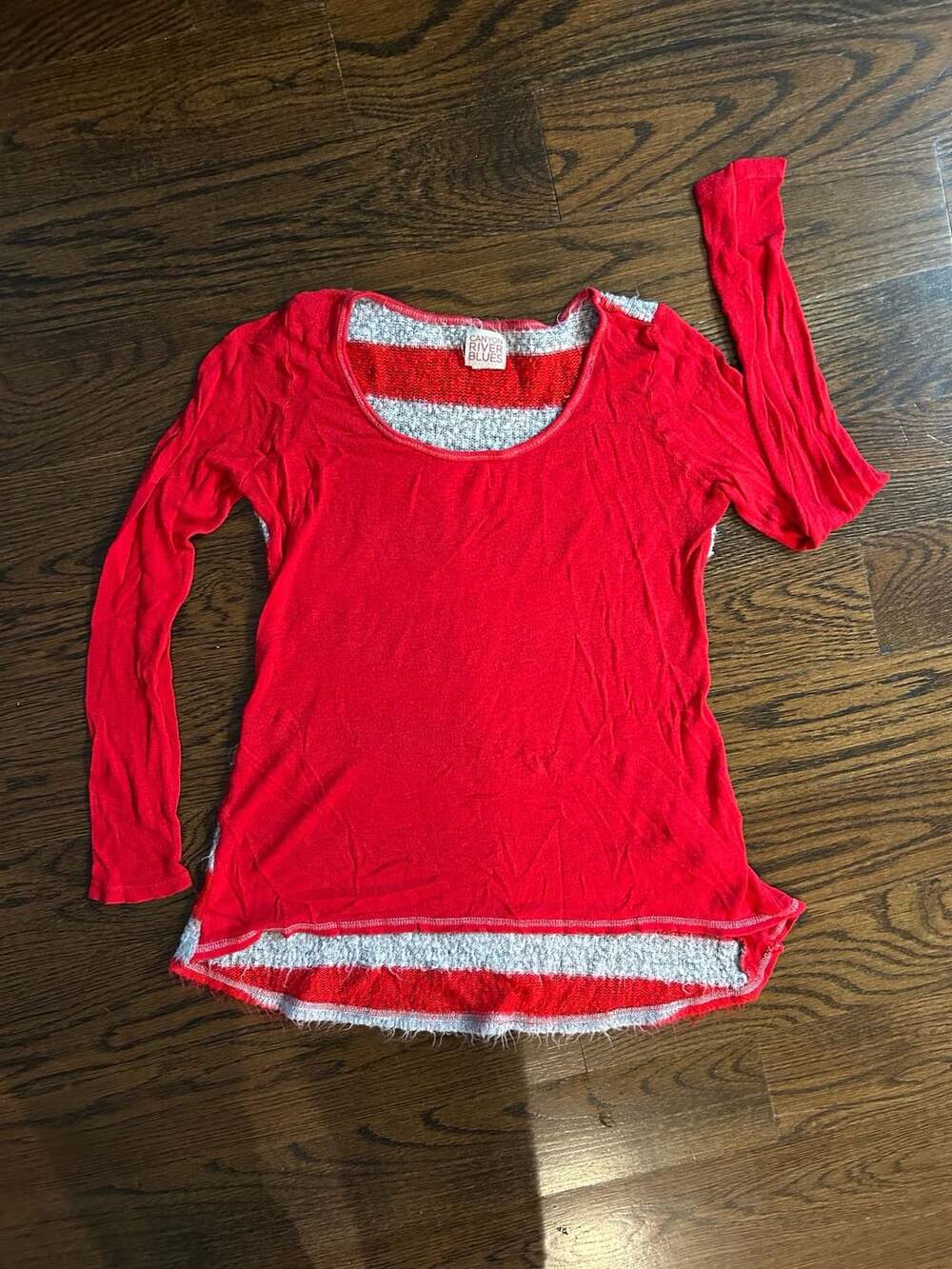 Canyon River Blues Long Sleeve Shirt Red Striped